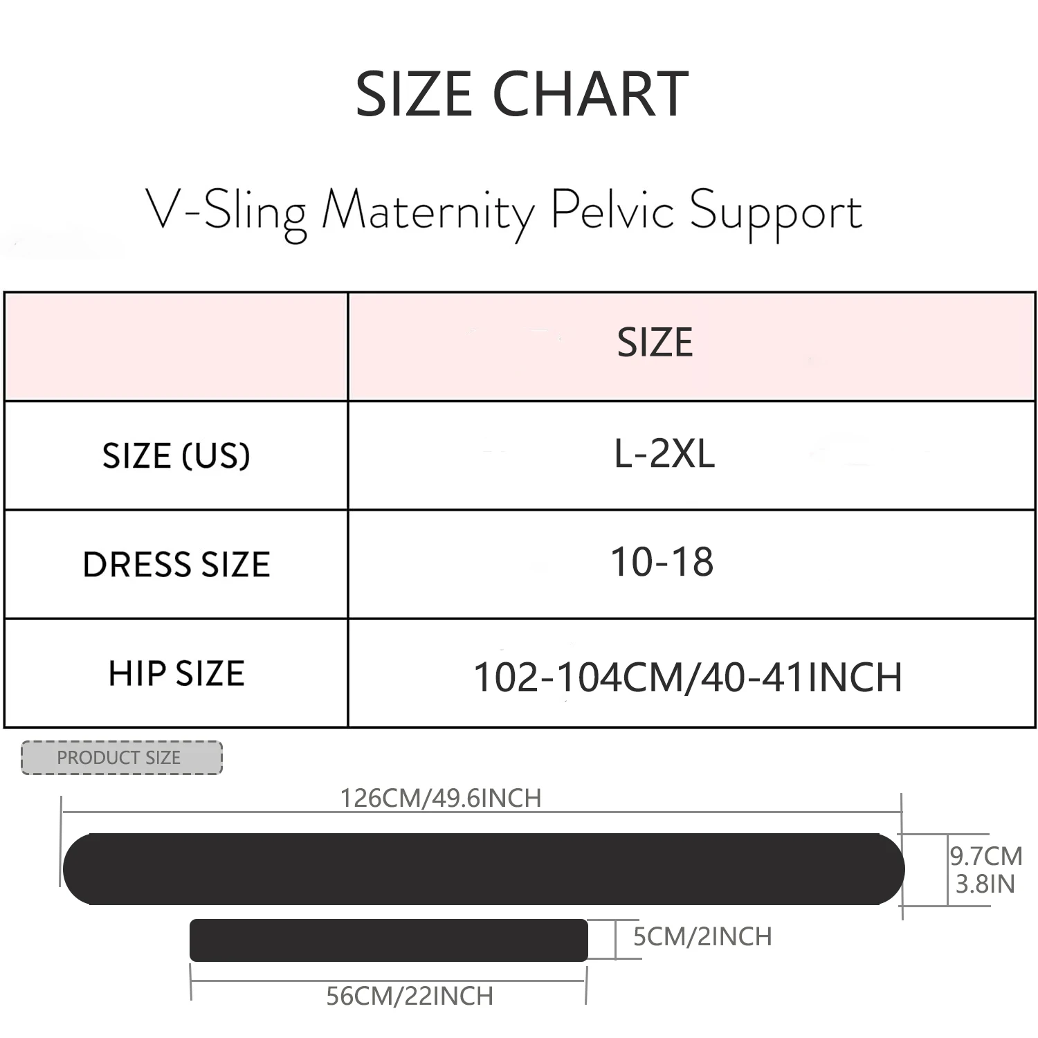 V-Sling Pelvic Support Band-Maternity Belt that Helps with Pelvic Pain Relief During Pregnancy-Easily adjustable for Maximum
