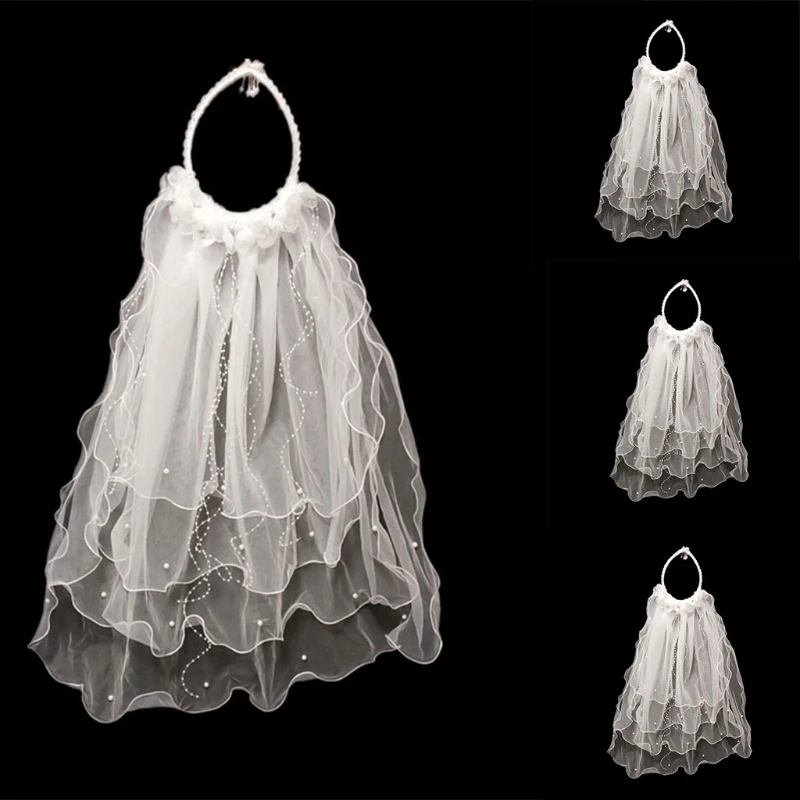 

Bachelorette Party Veil Boho Flower Bridal Veil Engagement Decoration