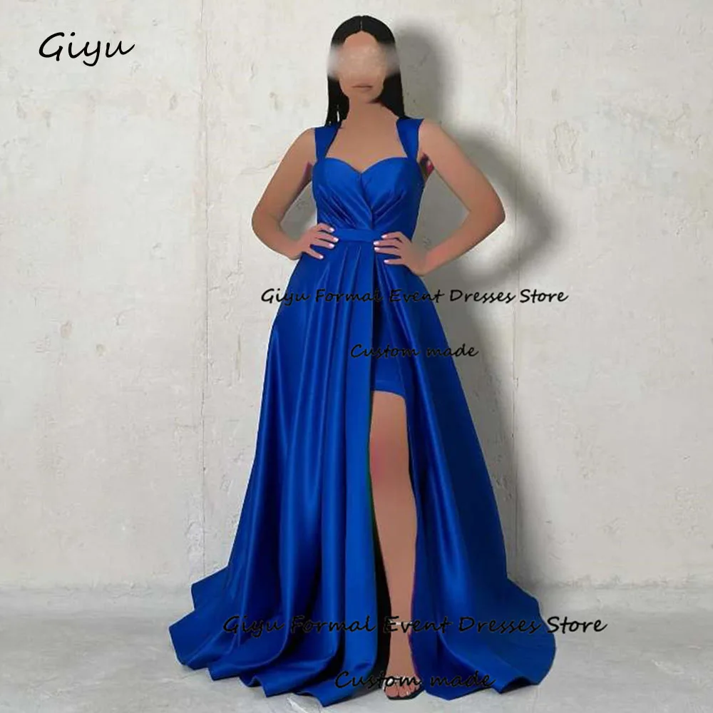 

Giyu A-line Side High Slit Evening Gown Dress Sweetheart Collar Floor-Length Vestidos De Noche Elegantes Wedding Party Dress