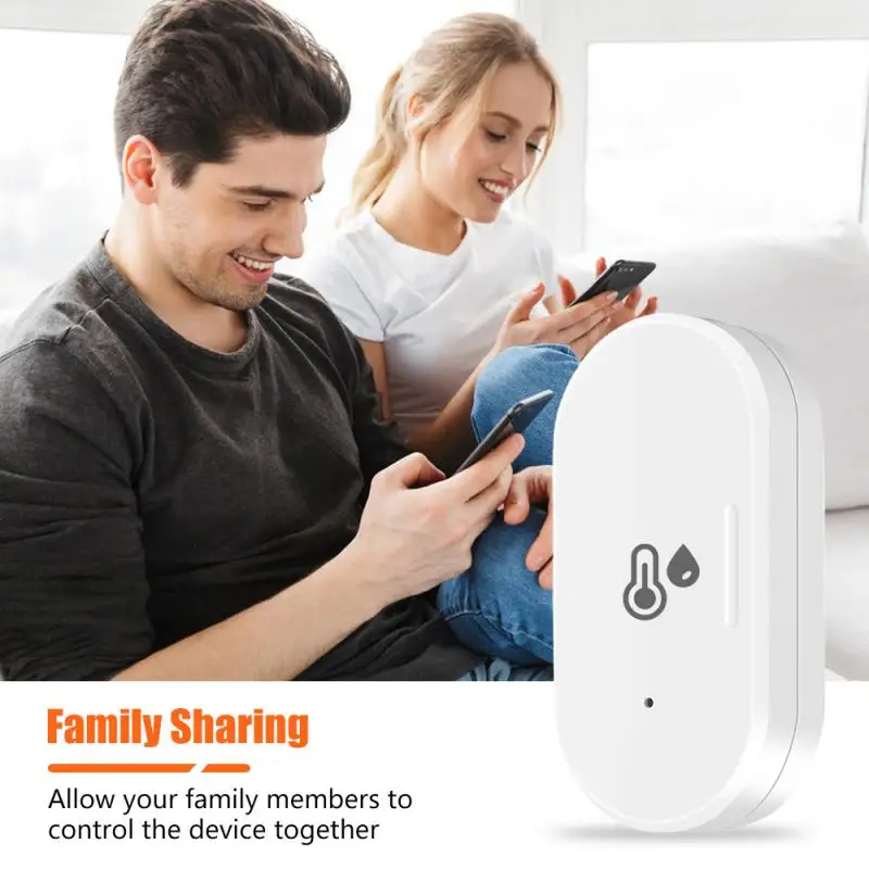 Temperature Humidity Sensor Temperature Humidity Meter 1Pcs Tuya ZigBee 3.0 Temperature Sensor Real-time Humidity Detector Portable Battery Powered Smart Home Alexa Google Home