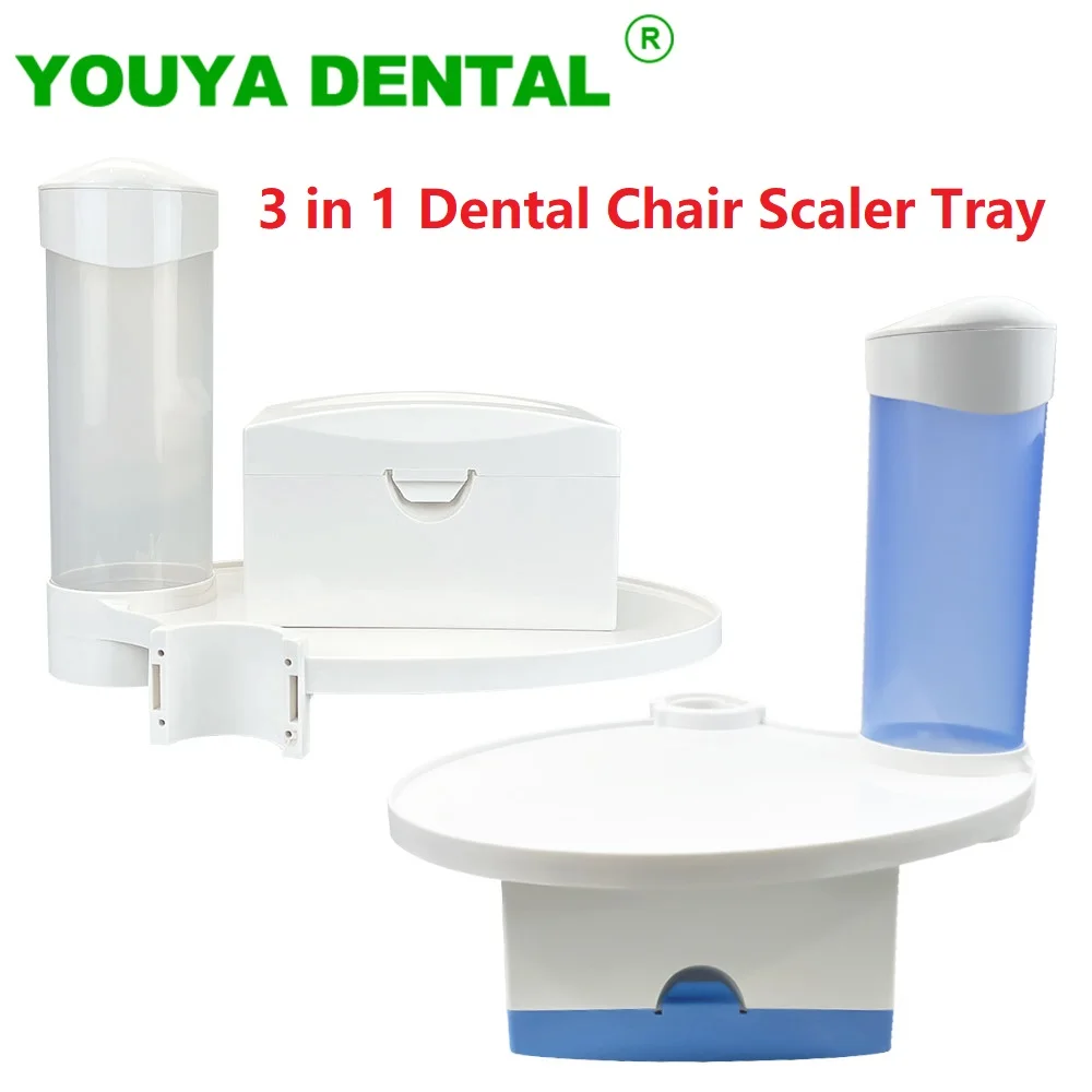 

3 In 1 Dental Chair Cup Holder Storage Holder Chair Scaler Tray With Paper Tissue Box Parts Dentistry Instrument Accessories