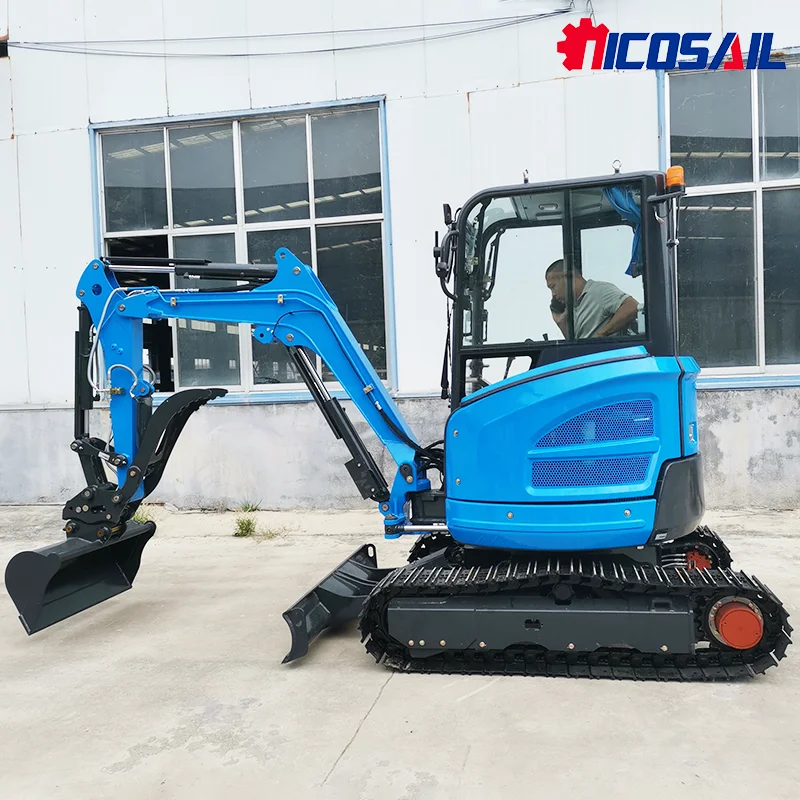 Kostenloser Versand Mini-Bagger Grabmaschine EURO5/CE/EPA Motor Chinesischer OKW26 Kompakt-Minibagger zum Verkauf