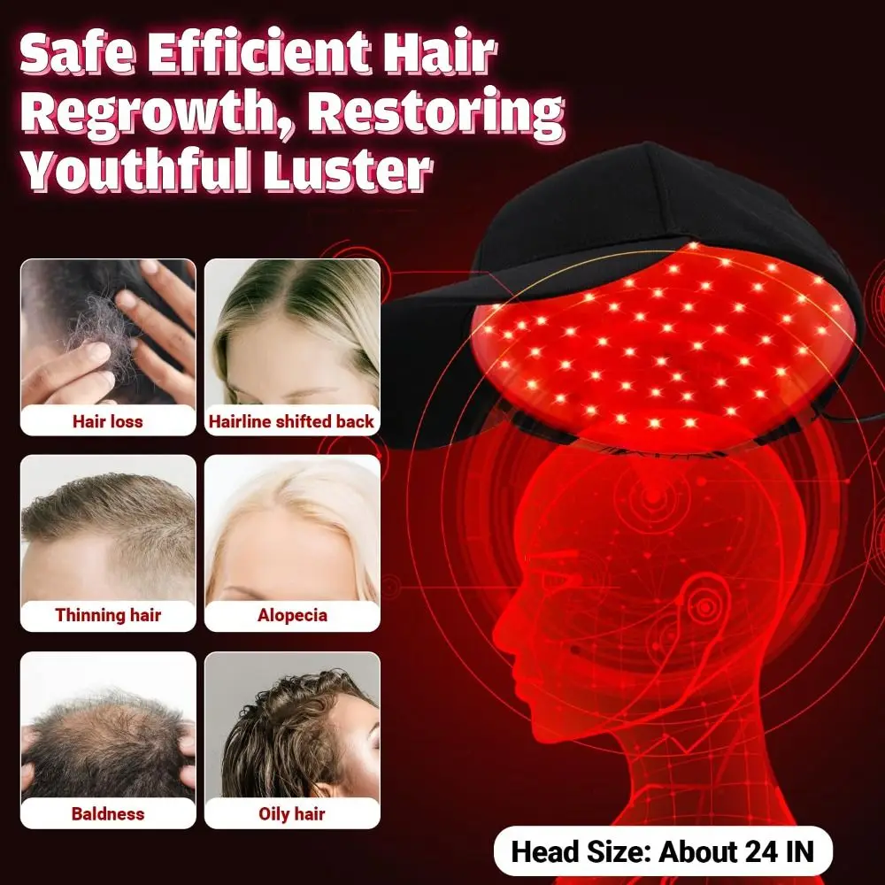 Laser Hair Growth Cap Professional Laser Red Light Therapy Device for Hair Regrowth Loss Treatments Hat for Men Women hair growth serum hair growth spray hair growth cream