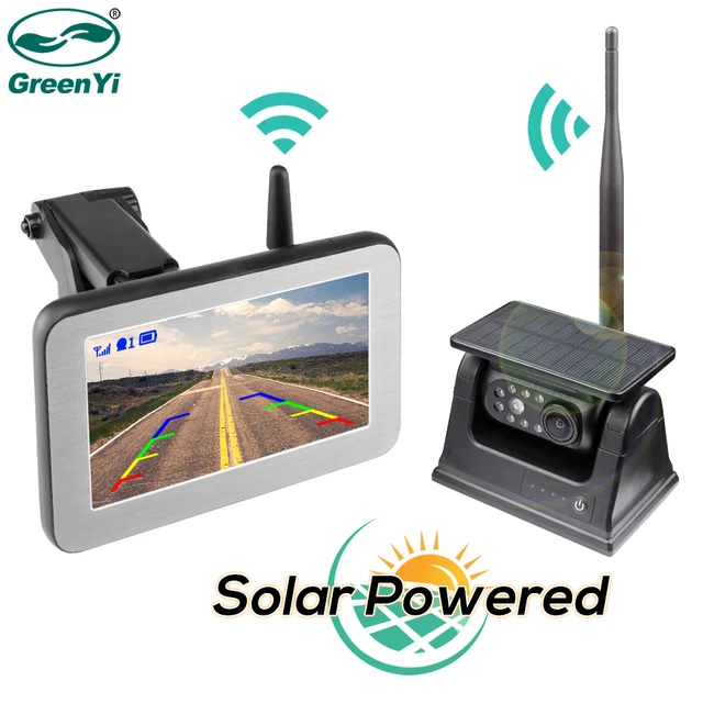 GreenYi-cámara de visión trasera con imán alimentado por energía Solar, Kit  inalámbrico de Monitor IPS de 5 pulgadas, 1 minuto, bricolaje, para  furgonetas, remolques, autocaravanas, camiones, coche, AW5908 - AliExpress
