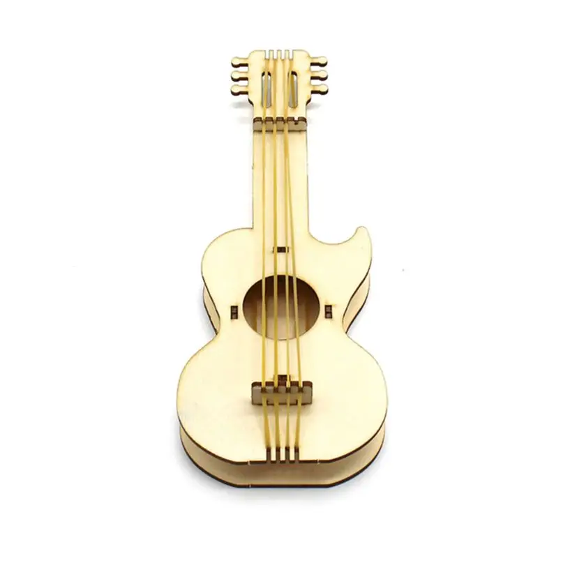 

FEICHAO DIY 3D Puzzle Wooden Mini Guitar Modles For Children Toy Gift Student Science Project Experimental Kit