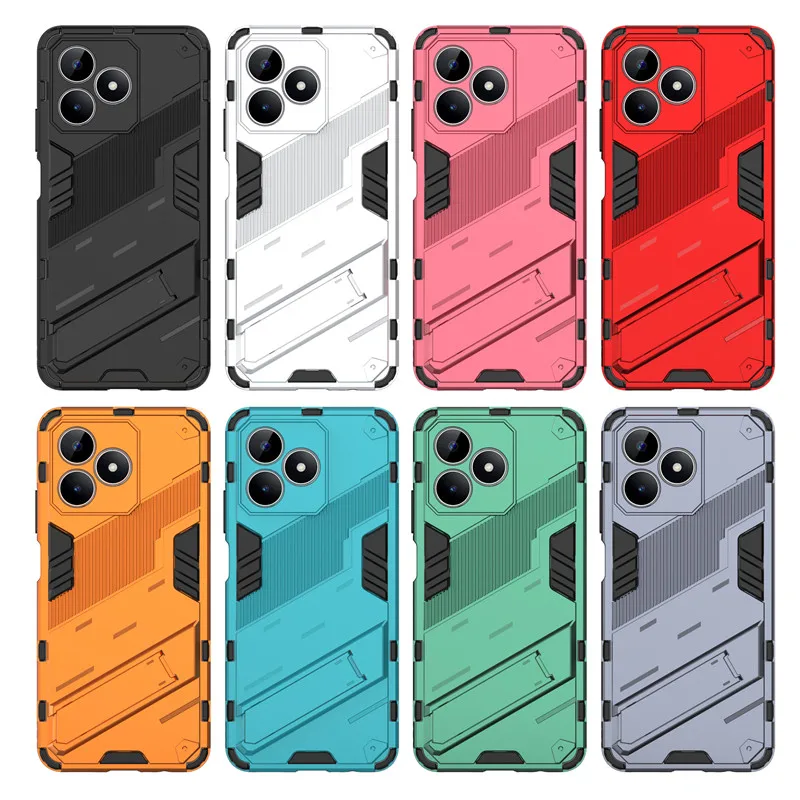 Shockproof Armour Case For Realme C51 C53 C55 With Kickstand Ring_voghion.com
