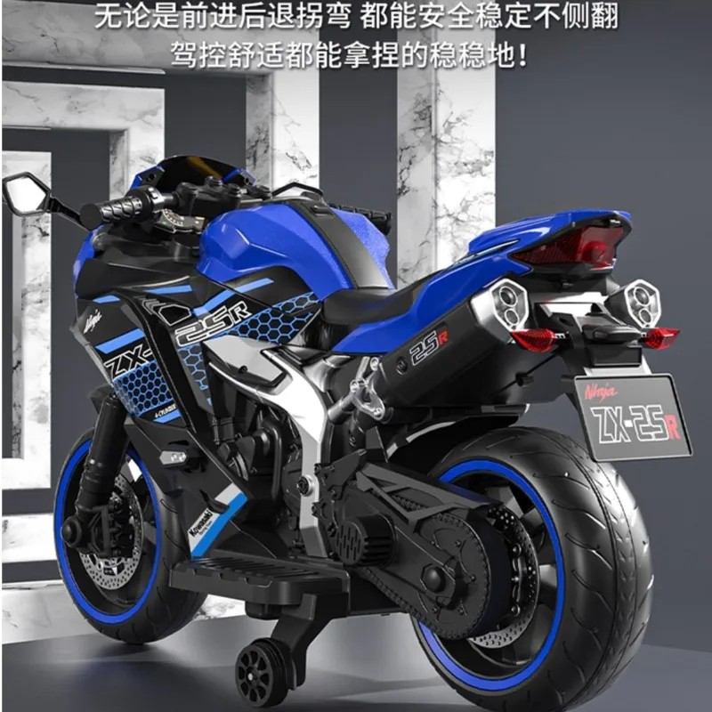Two-Wheeled Motorcycle for Children, Electric Motor for Baby Boys and Girls, Can Sit Double Adult Motorcycle