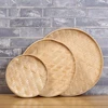 13/18/22/30/36cm Handmade Weaving Bamboo Sieve Raft Round Storage Trays Basket DIY Home Decor Fruit Bread Basket Kitchen Storage 2