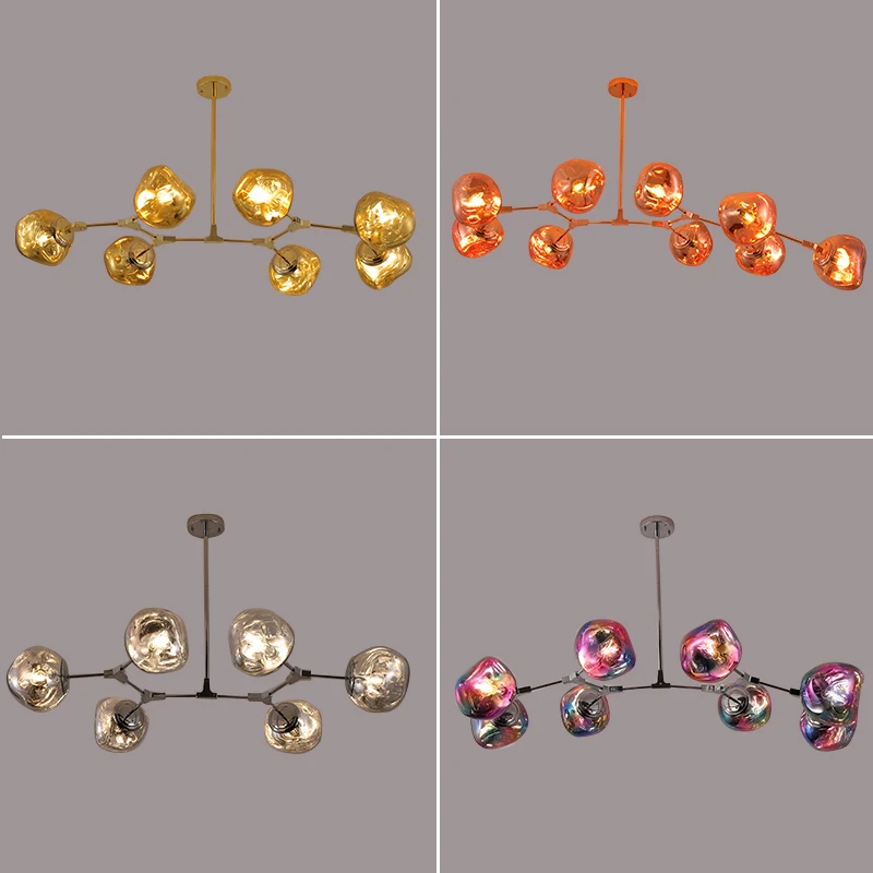 

Nordic Postmodern Acrylic Lava Lamp Irregular Living Room Bedroom Chandelier Restaurant Pendant Lights