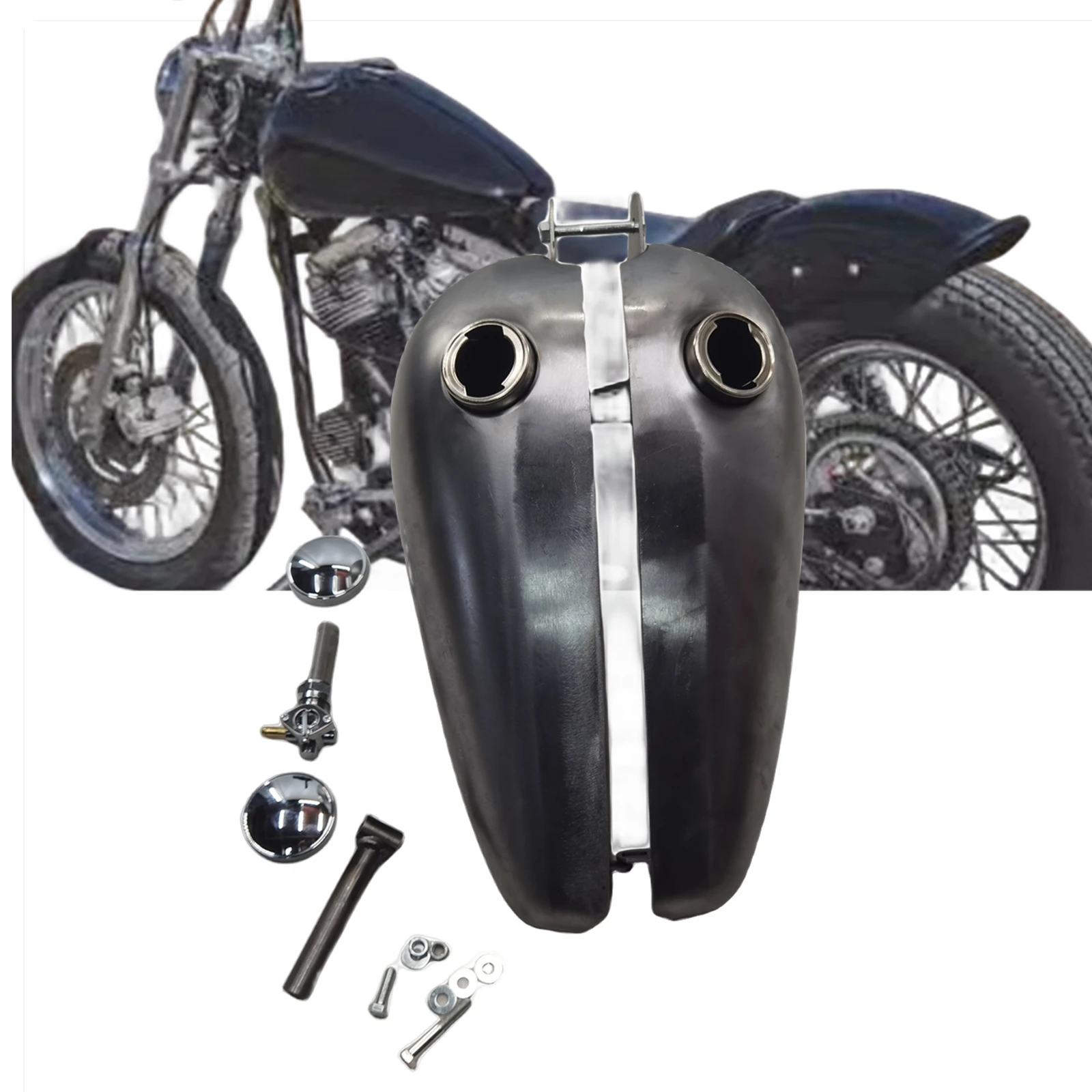 오토바이 8.6 L 가솔린 가스 연료 탱크, 오일 용접 오토바이 가솔린 캔, 할리 구 모델 1936-1984