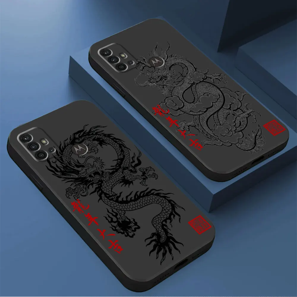 Luxury TPU Soft Phone Case with Chinese Dragon Design