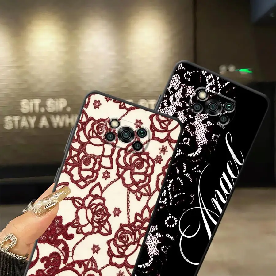 Elegant Lace Flowers Phone Cover Case – Premium Protection and Style