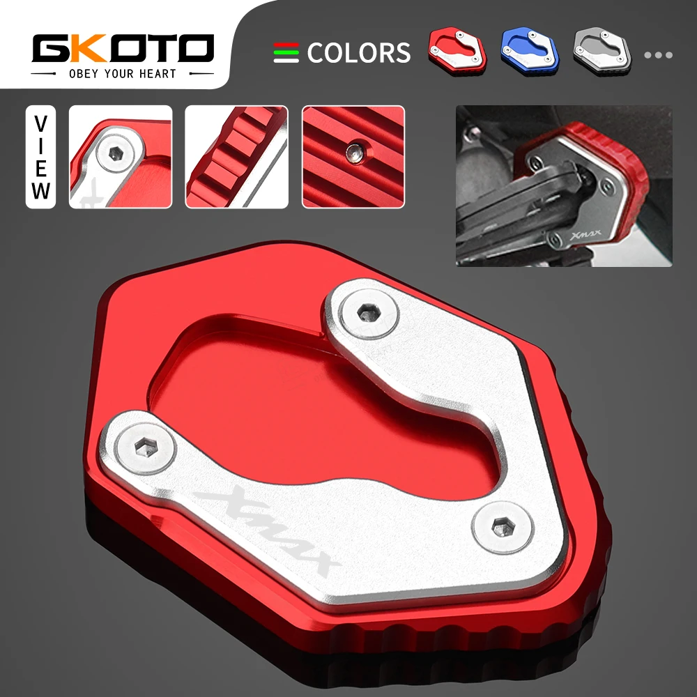 Per Yamaha Xmax 125 Xmax 300 X-Max250 2017-2023 Moto Cnc Side Stand Extension Pad Support Set Di Piastre Per Cavalletto