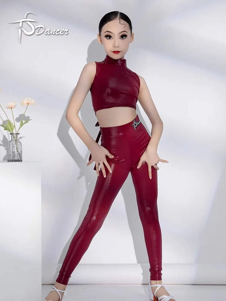 

Latin dance pants for girls, professional competition performance clothing, slim fit children's training clothing, dance pants