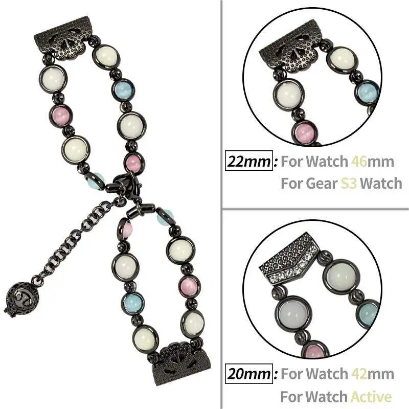 Correa de Metal Luminoso, Pulsera Clásica de 22mm y 20mm