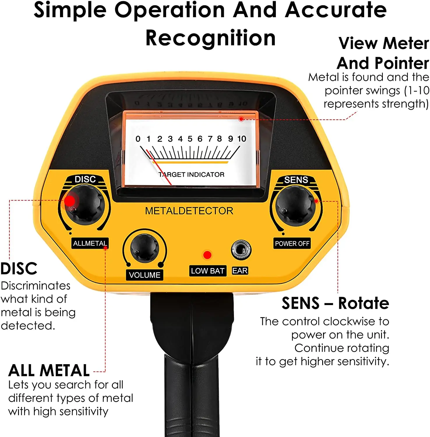 MD-5090 Professional Gold Detector Best Value Metal Detector De Metales for Unde