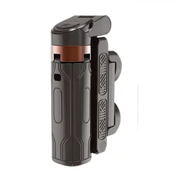 Compact Bluetooth Selfie Stick with Integrated Phone Holder (Black)