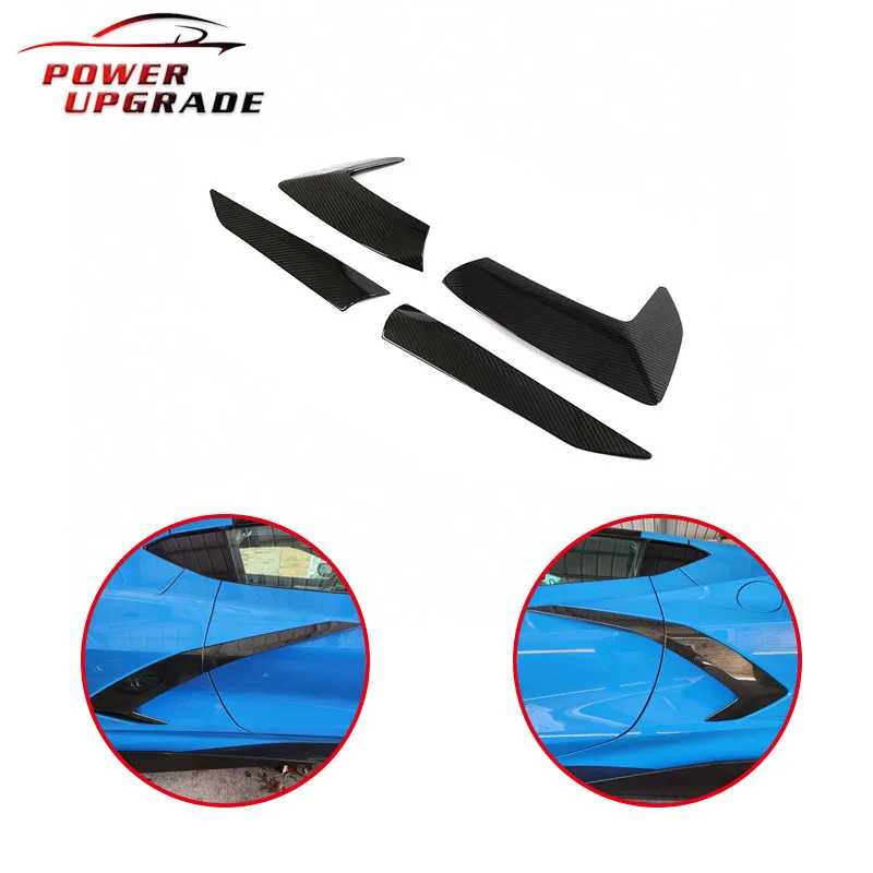 

Car Side Fender Vent Trim for Chevrolet Corvette C8 2-Door 2020 2021 Air Intake Scoop Cover Trim Dry Carbon Fiber