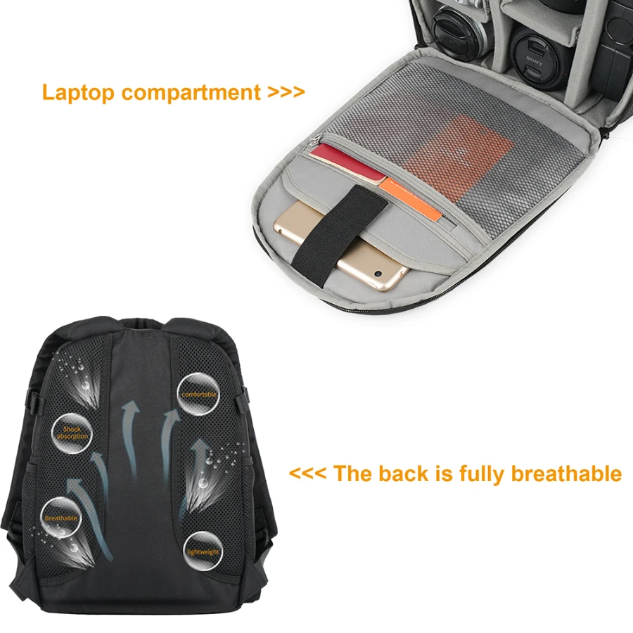 Camera Backpack Small,9L Digital Camera Bag, Waterproof Cute Compact Outdoor Cam