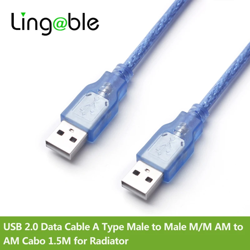 

Lingable USB 2.0 Data Cable A Type Male to Male M/M AM to AM Cabo 1.5M for Radiator Car Speaker External Hard Disk Drive