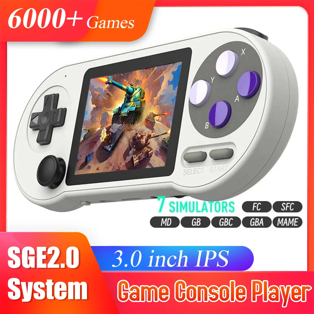 DATA FROG SF2000 Portable Handheld Game Console 3 inch IPS Retro Game