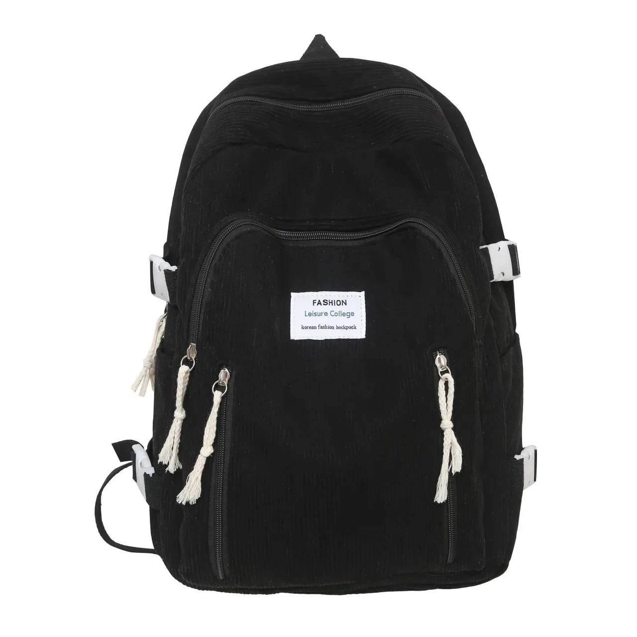 thumbnail image 1 of Mochilas de moda de terciopelo, de nailon, con parte posterior blanda y sólida, 2024, bolsos de alta calidad para mujer, mochilas informales con bolsillos interiores con cremallera, 1 of 5