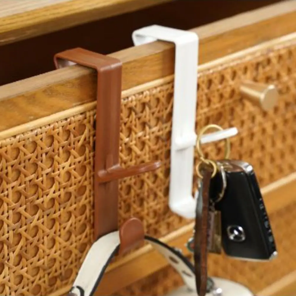 Plastic Cupboard Bags Storage Holder Multiple Colors Hanging Doors Storage Racks Non Perforated Space Saving Cabinet Door Hook