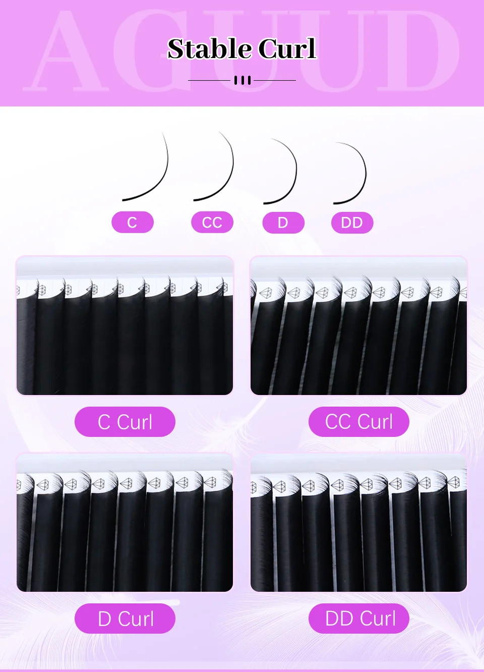 AGUUD 5 Trays/Lot NEU Super Mattschwarze Einzelwimpernverlängerung Premium Faux Mink Natürliche Weiche Mega-Volumen Klassische Wimpern – Detail 14