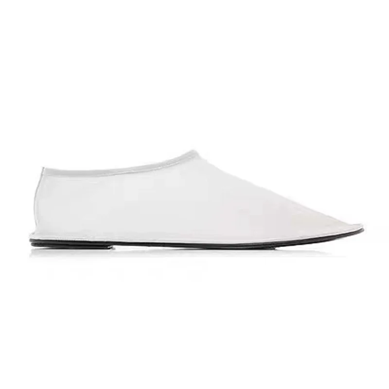 Elegant and Cozy Transparent Gauze Loafers for Women-vestes novas