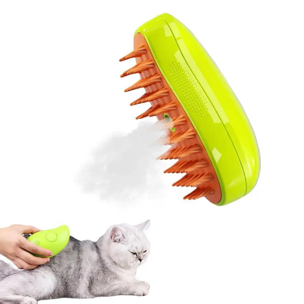 1 Set Pet Massage Comb Steamy Cat Dog Grooming Brush 3-in-1 Self-Cleaning Shedding Brush Shower Brush For Hair Fur Pet Supplies