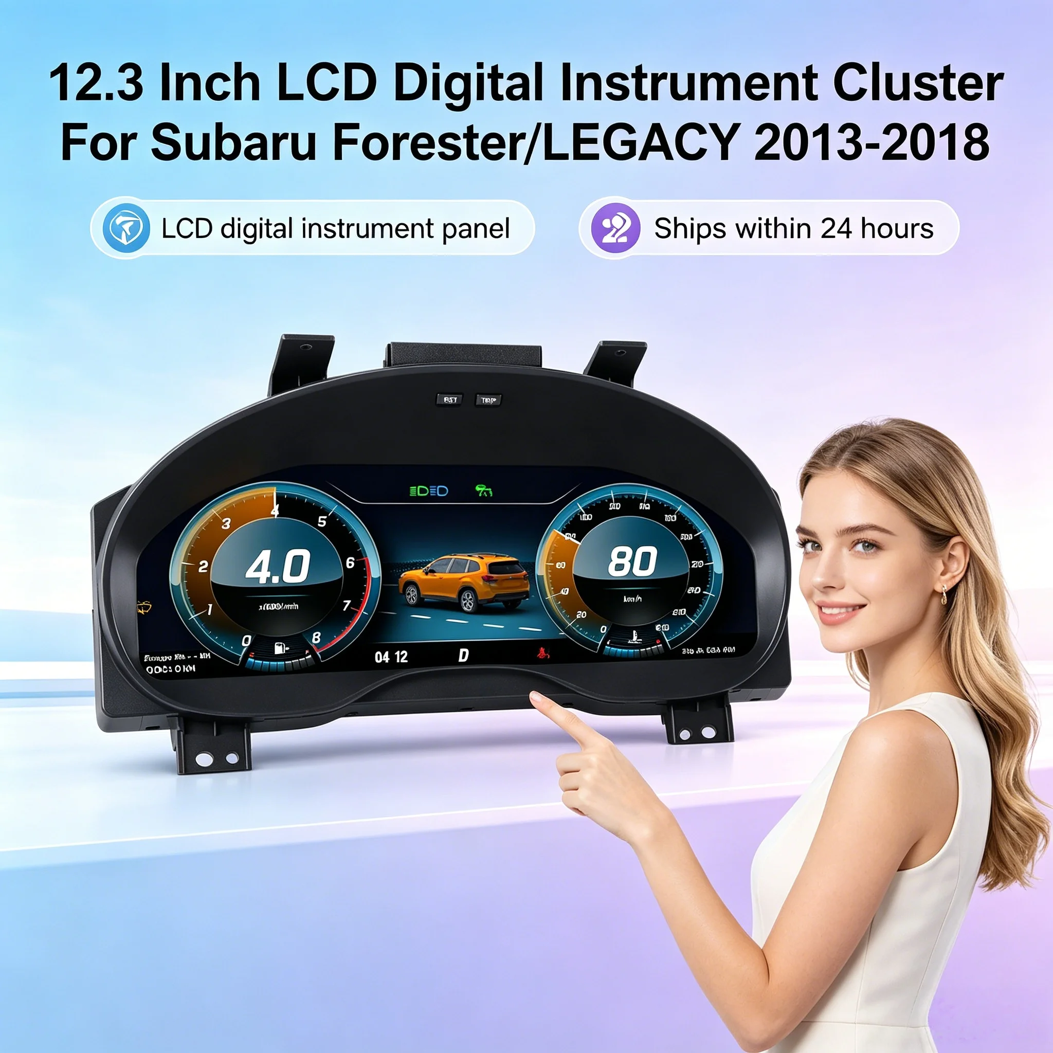 Panel de Instrumentos Digital para Subaru Forester Legacy 2013 2014 2015~2018, Pantalla LCD de Rendimiento Digital, Tablero de Instrumentos 1