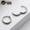 1 Pair Implant Grade F136 Titanium Minimalist Huggie Hoop Earrings Helix Rook Lobe Conch Simple Hoops Ear Piercing  8/10/12mm 2
