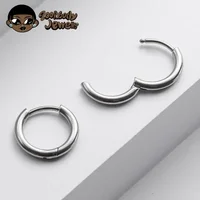 1 Pair Implant Grade F136 Titanium Minimalist Huggie Hoop Earrings Helix Rook Lobe Conch Simple Hoops Ear Piercing  8/10/12mm 2
