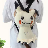 Cute Pokemon Backpack Kawaii Japanese Style Plush Bag Gengar Eevee Snorlax Backpack Schoolbag Cosplay Props Fashion