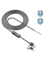 3in1 Micro USB Type-c Android Endoscope Camera Pipe Car Inspection Borescope Waterproof LEDs Rigid Cable for Sumang HUIWEI PC 1