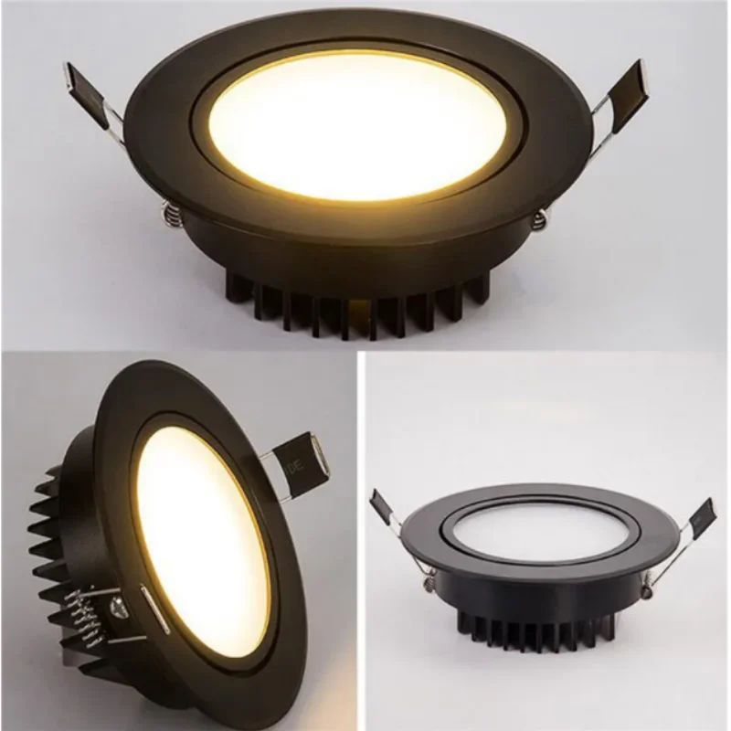LED Ceiling Light Ceiling Light Dimmable Spotlights Anti-glare Led Downlights Dimmable AC220V 110V Recessed Led Ceiling Light Aluminum COB CEIL LIGHT Spot lamp