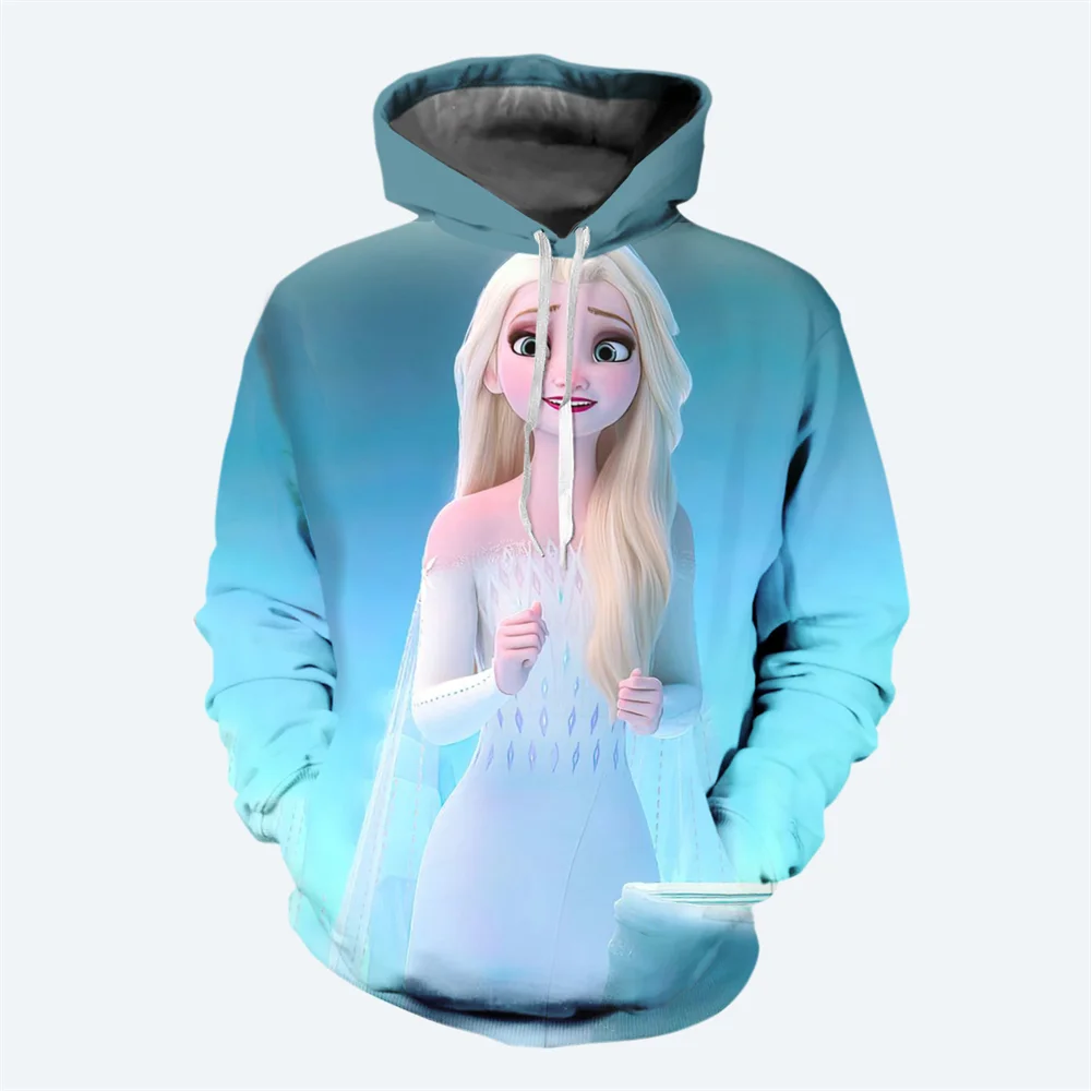 thumbnail image 1 of Sudadera con capucha de estilo nuevo de Anime Frozen Girl con estampado 3D de Elsa, suéter clásico de estilo casual, sudadera con capucha de moda urbana para niños, 1 of 5