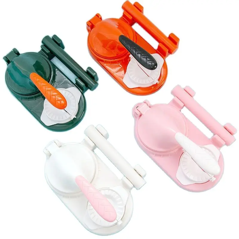 

3 In1 Dumplings Maker Dough Pressing Tool Set With Rolling Dumpling Maker Mould Manual Skin Press Machine Kitchen Accessories