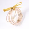 5pcs/set Rhinestone Crystal Bracelet Tibetan Buddhist Bracelet Golden Kumlai Temple Luck Girls Jelly Bangles for Women 1