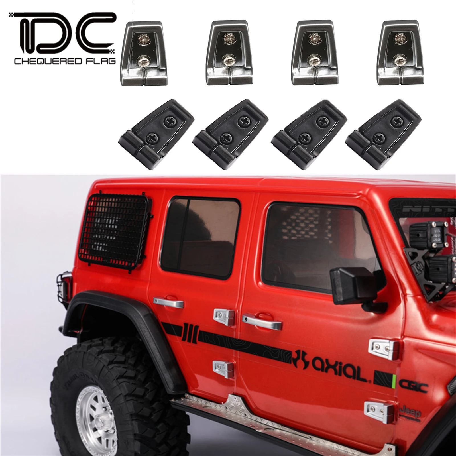 

1/10 RC Metal Door Hinge Decor for AXIAL SCX10 RC4WD G63 Defender Wrangler Crawler Car Upgrade Accessories Parts rc carros
