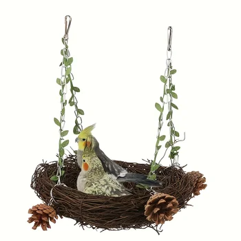 Natural Rattan Bird Cradle 1