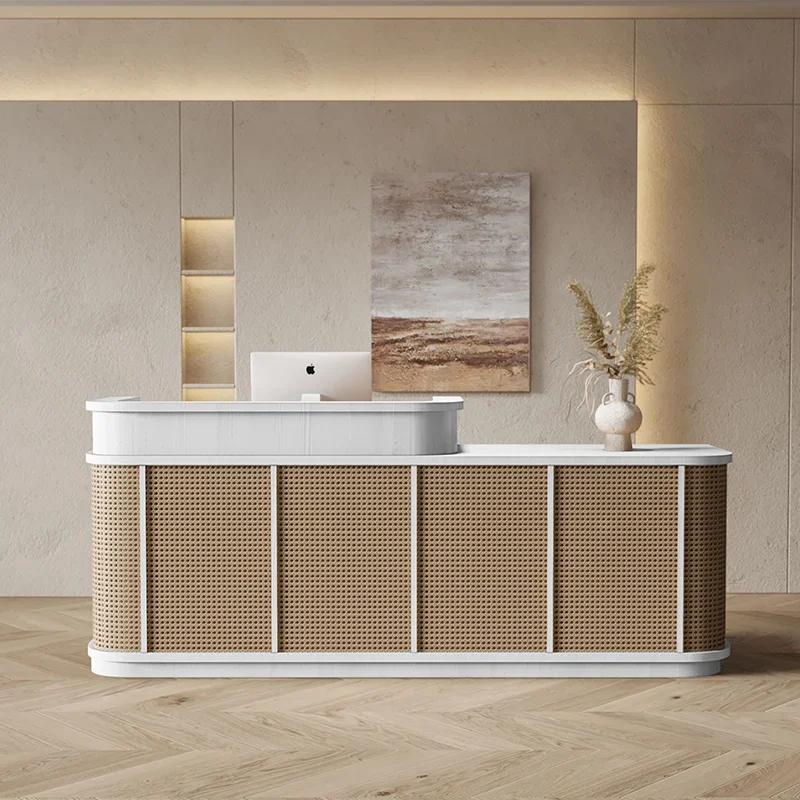 Check Out Cashier Homestay Reception Desk Tea Restaurant Desk Cuisine Bar Counter Beauty Salon Health Quiet Breeze Furniture