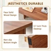 44.8 Inch Walnut Wood Grain MDF Coffee Table Modern Luxury Stable Triangular Support The Coffee Table Is Made of Medium Density 6