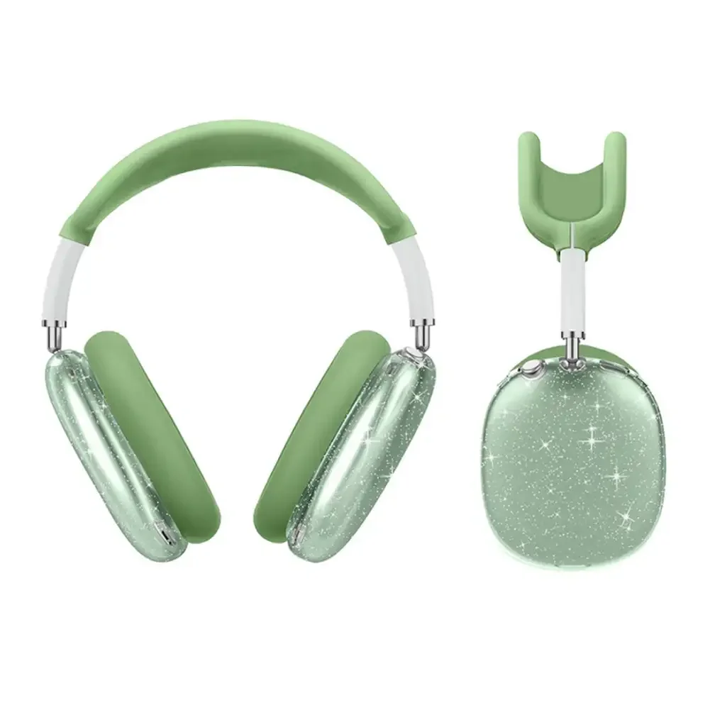 2024 Glitter Aesthetic Transparent Anti-Fall Dust-Proof Headphone Cover