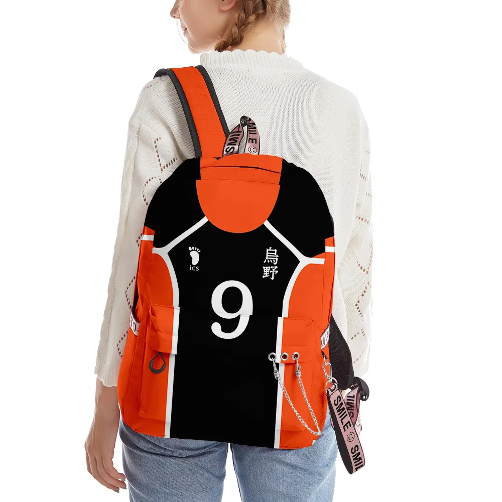 

Популярный Haikyuu! Школьные рюкзаки унисекс для старших классов Vollyball Club, Водонепроницаемые многофункциональные рюкзаки из ткани Оксфорд с 3D-принтом для ноутбука