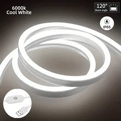 USB - Powered Dimmable LED Neon Light Strip for Indoor & Outdoor Decor (WHITE)