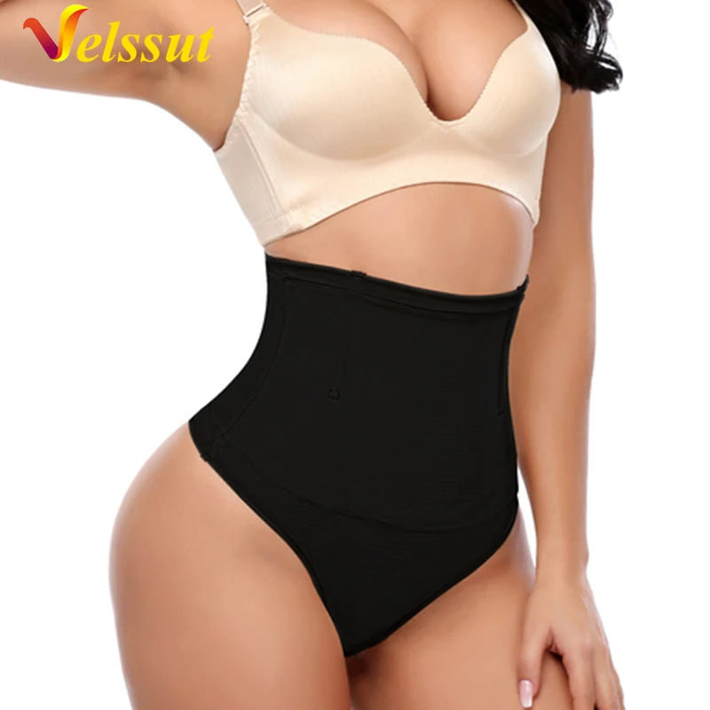 shapewear for tummy Velssut Women High Waist Cincher Trainer Panties Body Shaper Tummy Control Thong Shapewear Girdles Slimmer Seamless Thong full body shaper Shapewear