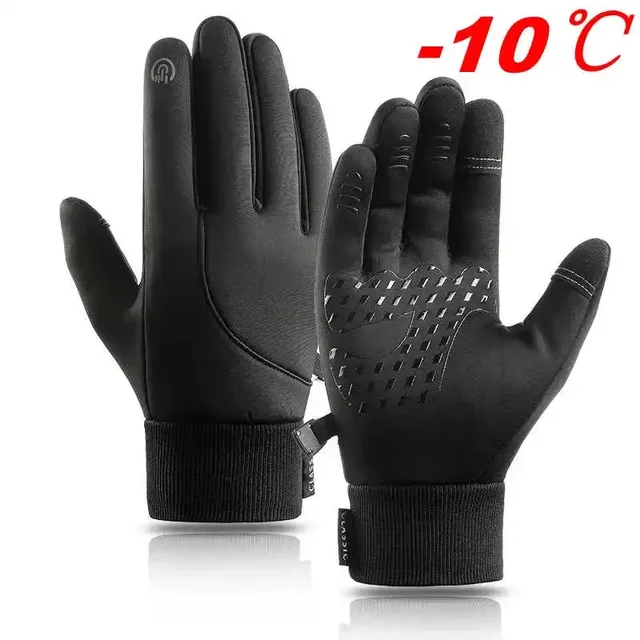 Waterproof Cycling Gloves Winter Touch Screen Bicycle Gloves Outdoor Scooter Windproof Riding Motorcycle Ski Warm Bike Gloves 2