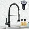 1pc Home Faucet Tap Sink Black Fixtures For Kitchen G1 / 2 ABS Plastic Nozzle Bubbler Pull Out Spray Head Faucet Kitchen 4