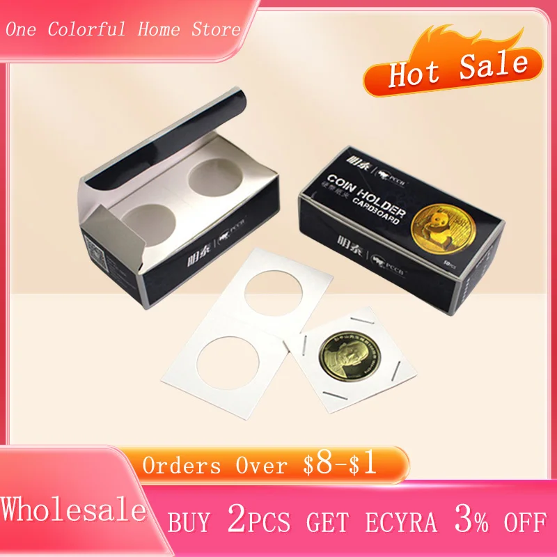 50Pcs Square Coin Supplies Storage 12 Specifiche Flip Coin Album Collection Stamp Holder Cover Vintage Collect Accessories